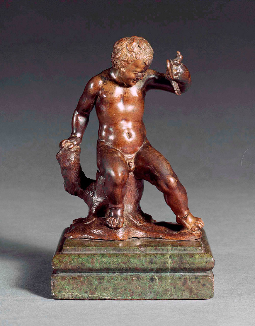 Putto Seated on a Tree-Stump and Holding a Bird (Путто, сидящий на пне и держащий птицу) 