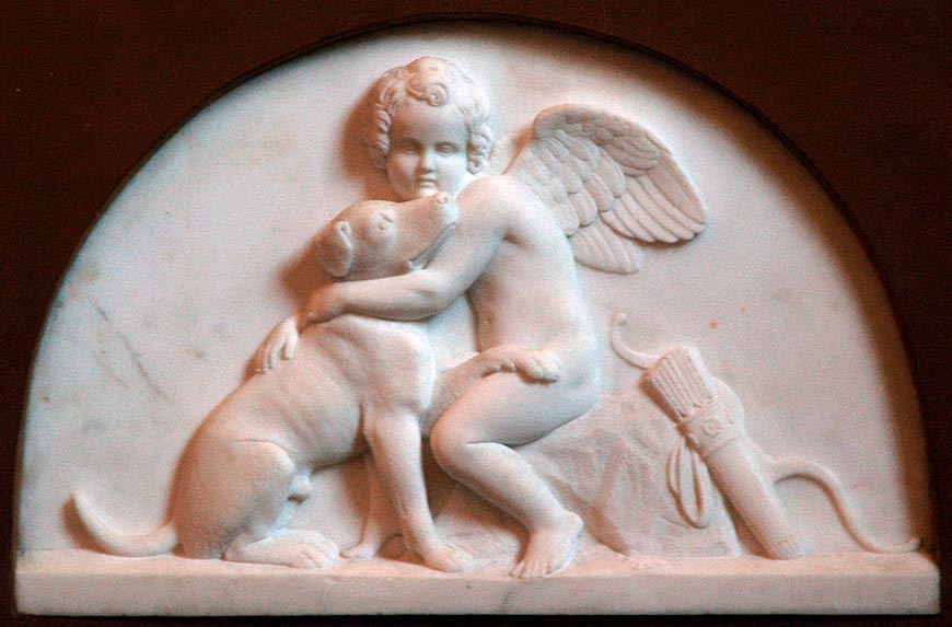 Cupid with dog (Купидон с собакой), 1831 