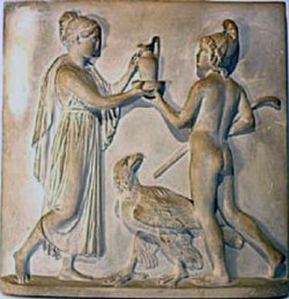 Hebe Gives Ganymede the Cup and Pitcher With Jupiters Eagle (Геба даёт Ганимеду кубок и кувшинс вином с Юпитером-Орлом), 1833