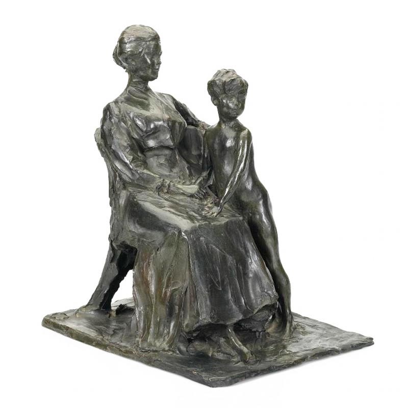 Seated woman with naked boy standing (Сидящая женщина и стоящий голый мальчик), 1910