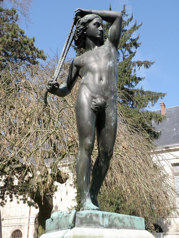 David tendant la fronde (Давид, натягивающий пращу), 1842/1877(cast)