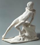 Мальчик, собирающийся купаться (Boy going for a swim), 1917 porselain/фарфор 35,7х30,3х18,9cm Императорский фарфоровый завод