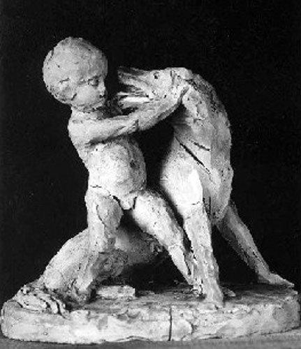 Enfant léché par un chien (Ребёнок, облизываемый собакой), c.1835