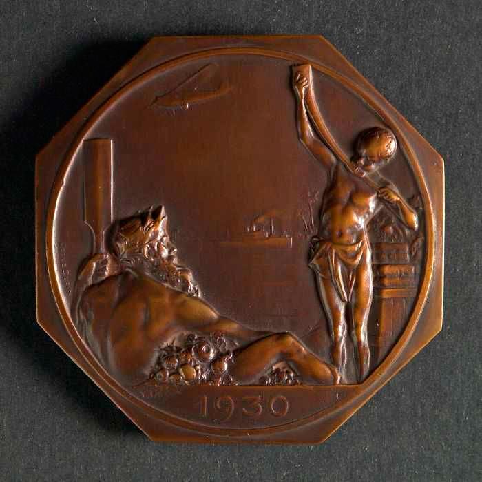 Plaquette op de Wereldtentoonstelling te Antwerpen in 1930 (Памятная медаль Всемирной выставки в Антверпене в 1930 году), 1930