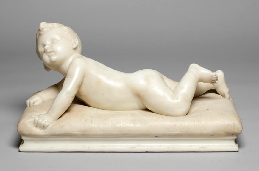 Nude Baby Boy on a Cushion (Обнаженный мальчик на подушке), 1830-1861