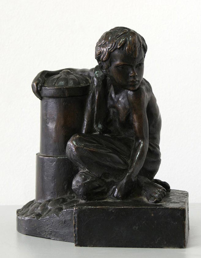 Беспризорник у столба (A homeless boy at a pole), 1927