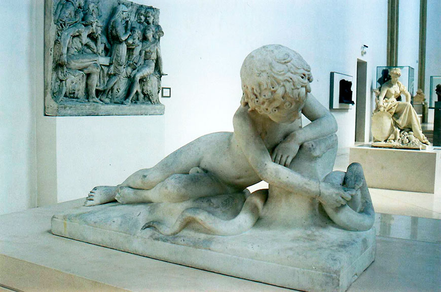 Enfant donnant à manger à un serpent (Ребёнок, кормящий змея), exp.1820