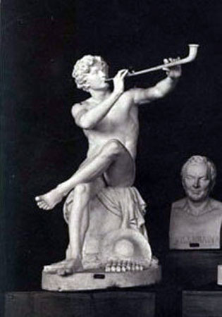 Jeune patre jouant du tibia curva (Юный пастух играющий на кривой флейте), exp.1873