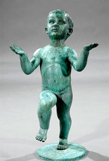 Young boy with outstretched arms and raised knee (Мальчик с вытянутыми руками и поднятым коленом), 1967