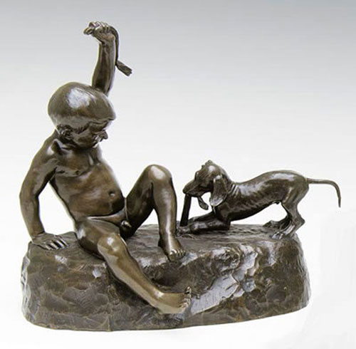 Garçon avec chien (Мальчик с собакой), 1906