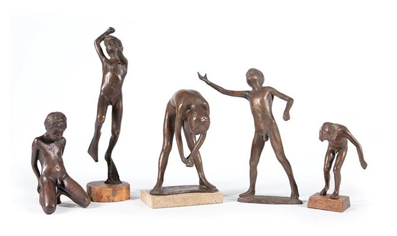 Flippers (В ластах), Henry Hesitates (Генри стесняющийся), 1967, Henry Kneeling No. 2 (Генри коленопреклонённый №2), Henry Bending (Генри согнувшийся), Henry Throwing (Генри бросающий), 1967