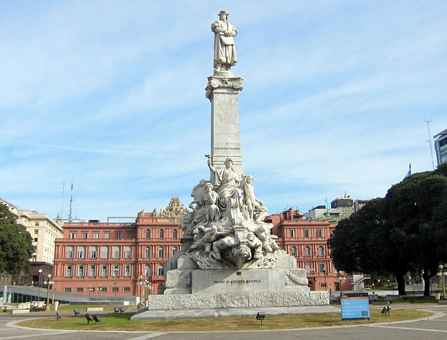 Monumento a Cristóbal Colón (Монумент Христофору Колумбу), 1921