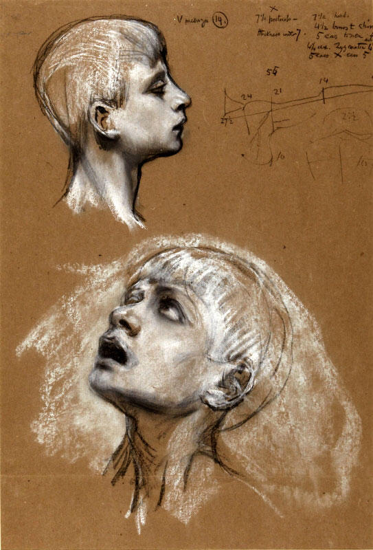 Two Studies of Boy's Head (Два эскиза головы мальчика)