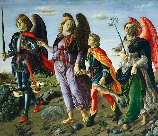 Three Angels and Tobias (Три ангела и Тобиас), c.1470